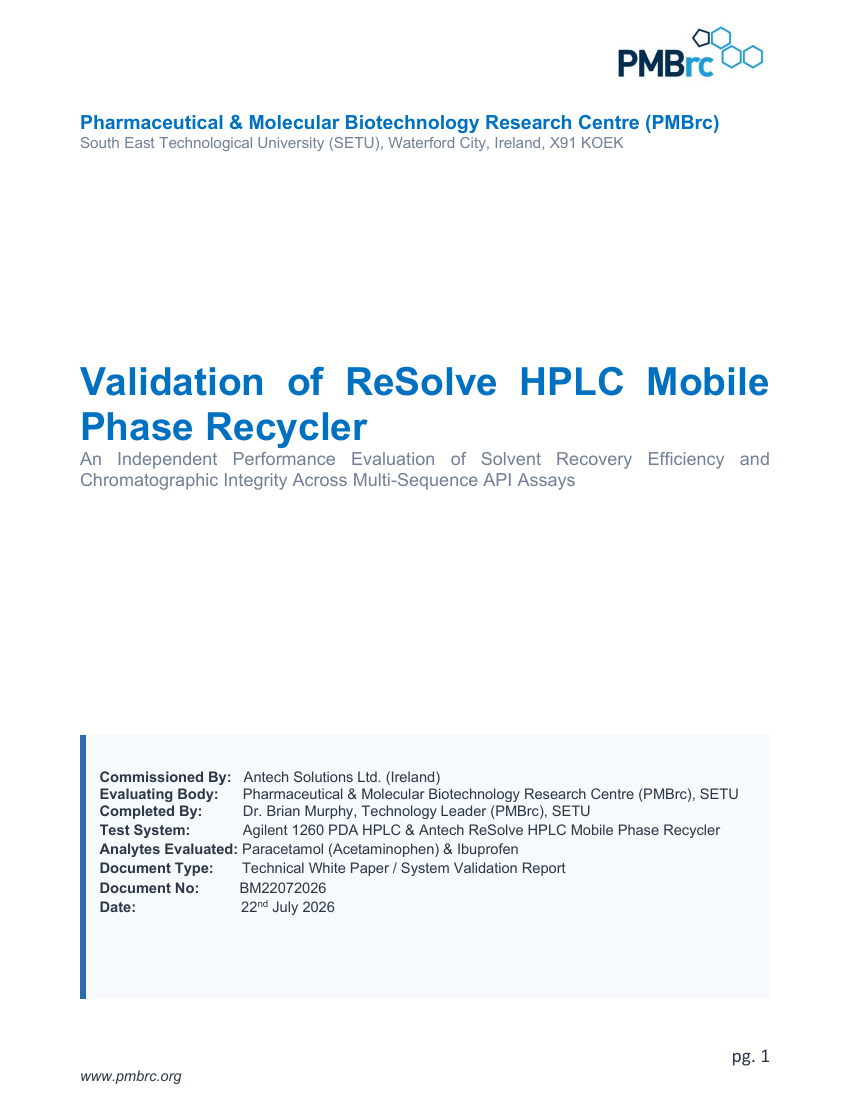 Cover of the PMBrc ReSolve validation white paper