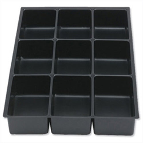 RECOLSERT nine-compartment plastic tray for HPLC tools and fittings