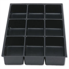 RECOLSERT nine-compartment plastic tray for HPLC tools and fittings